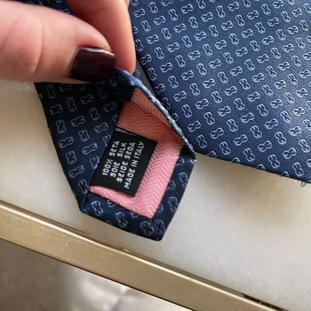 ESCADA 100% SILK Made in Italy Blue And Pink‎ Men Tie